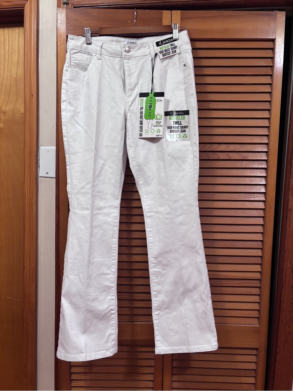 d. jeans White Flare Twill Jeans
